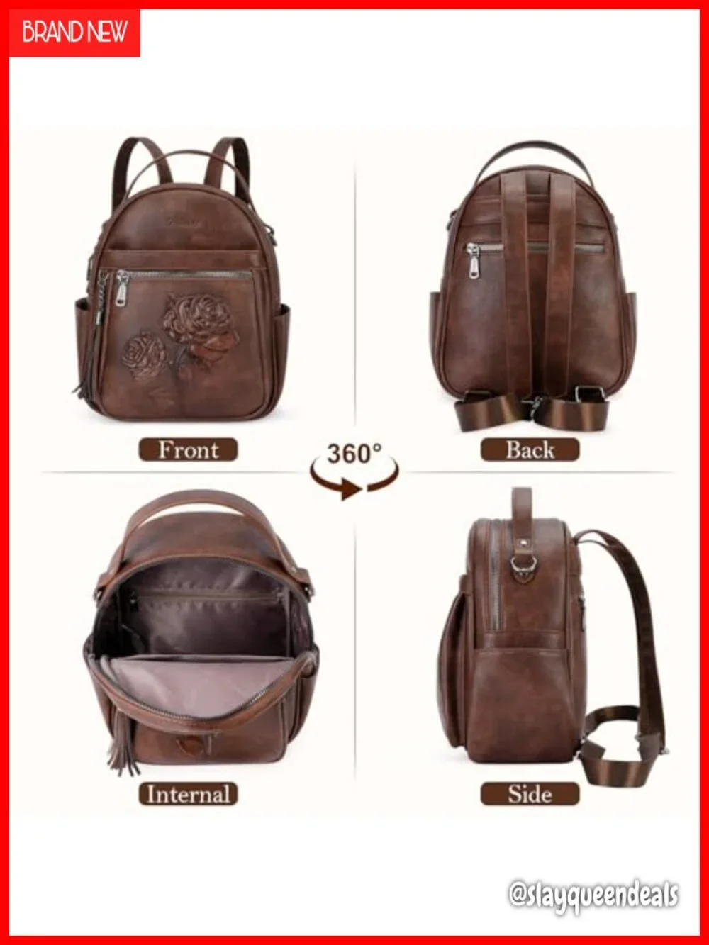 Vegan Leather Mini Backpack Purse Womens Small Fashion Daypack
